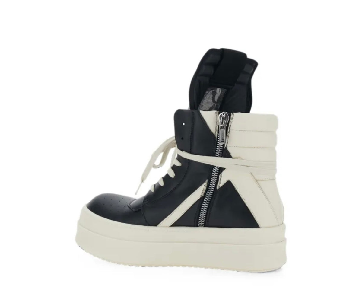 Jumbolance Geobasket Black&White Panelled Sneakers