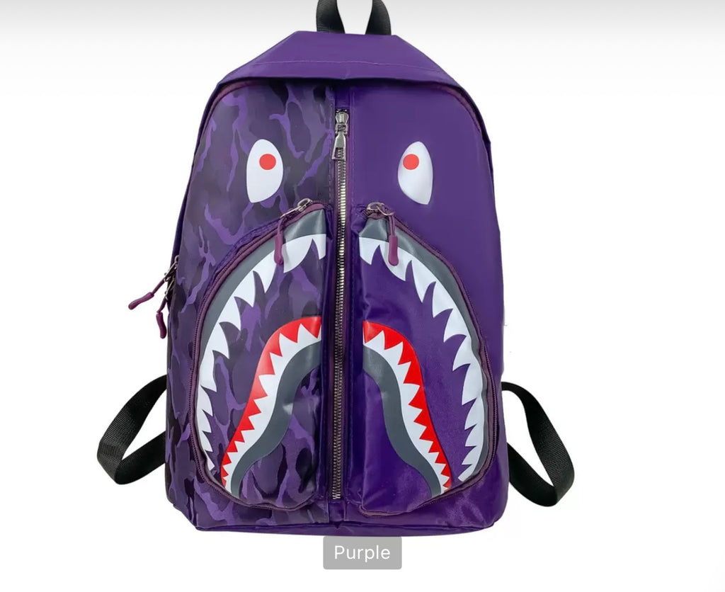 SHARK GRAFITTI STUDENT BAGPACK