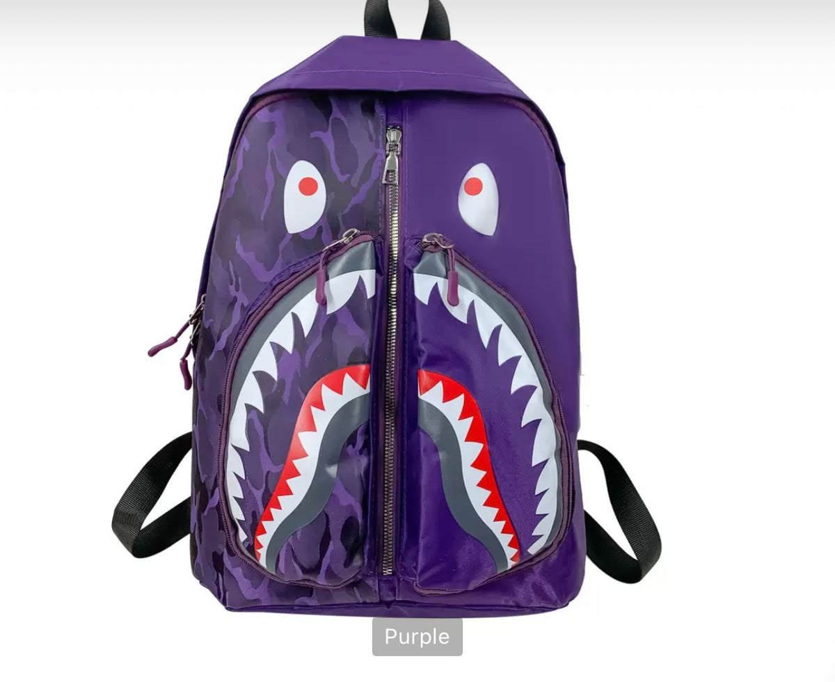 SHARK GRAFITTI STUDENT BAGPACK